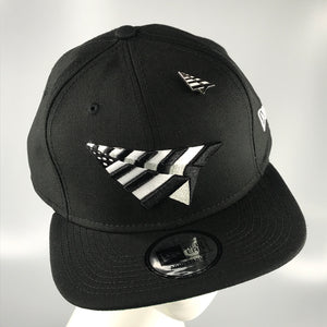 Paper Planes The Original crown 9FIFTY snapback hat in black w/green undervisor