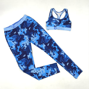 Ethika Leggings and sports bra set in croc camo (1541)