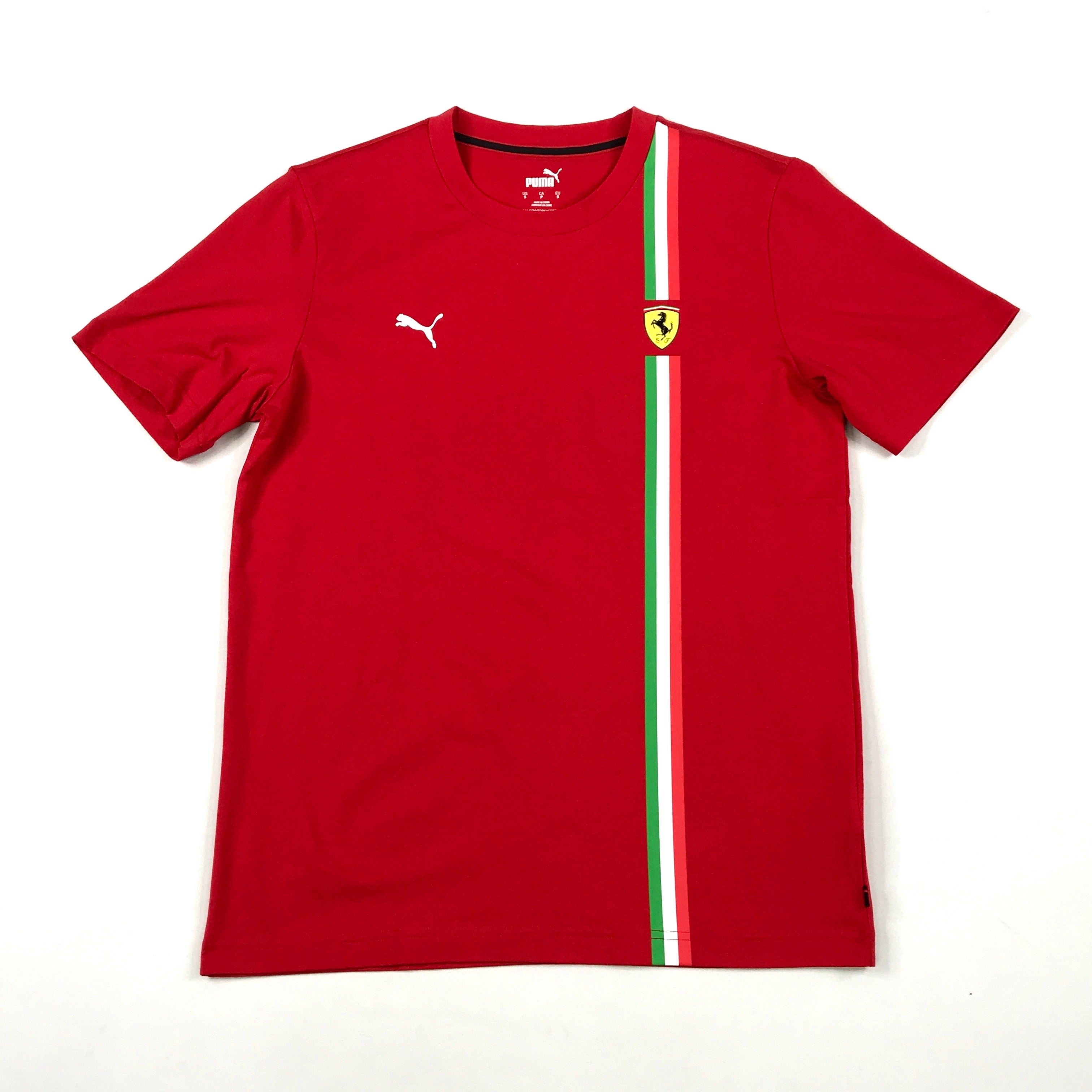 Puma Ferrari race graphic tee in rosso corsa