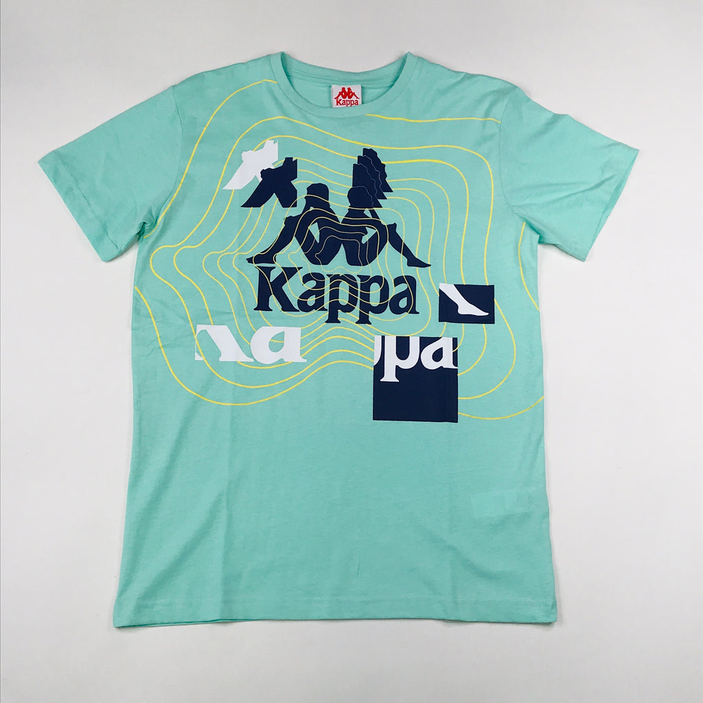 Kappa authentic sand calor tee in green aqua