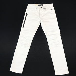 Jordan Craig Aaron zip jeans in white