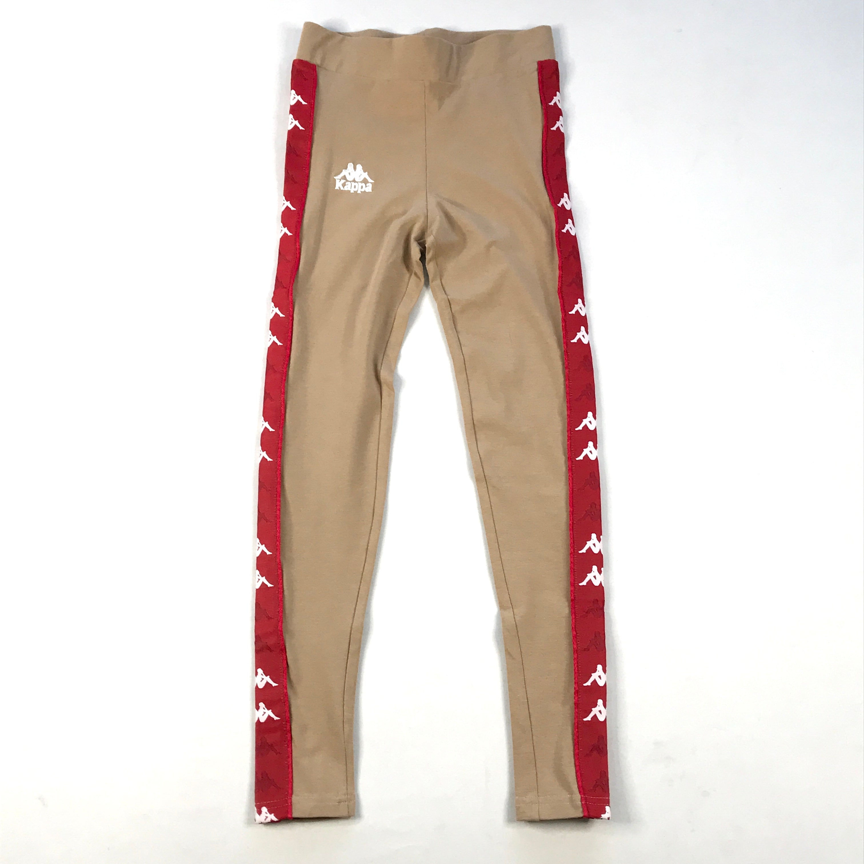 Kappa 222 Banda Baldhill leggings in brown-md red-white