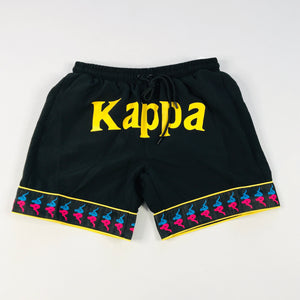 Kappa Authentic Bendoc tee-short set in black-fuchsia-dk yellow