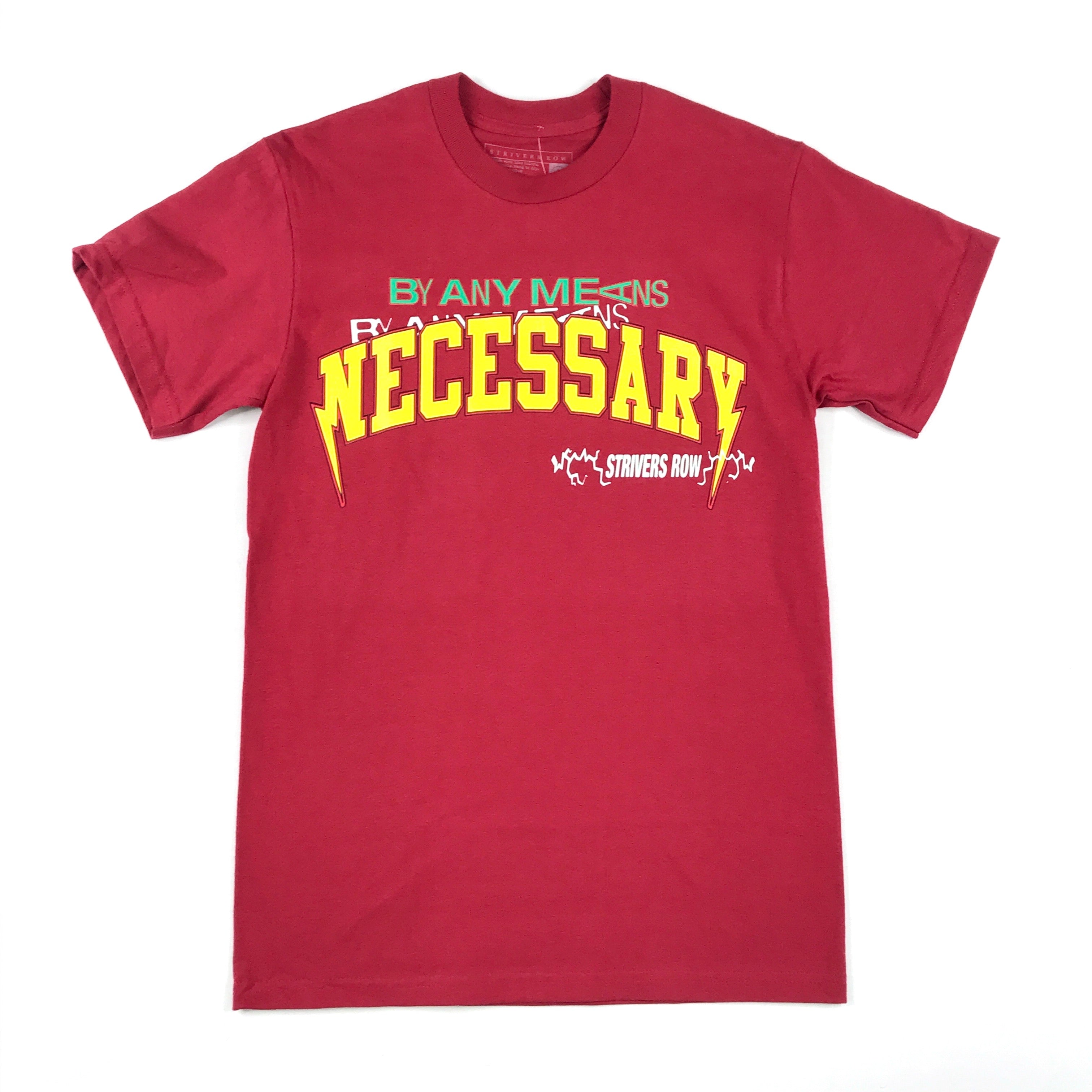 Strivers Row “By all means” tee in red