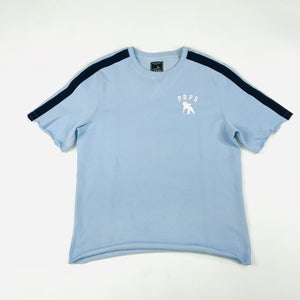 PRPS light blue cut-off crewneck sweater