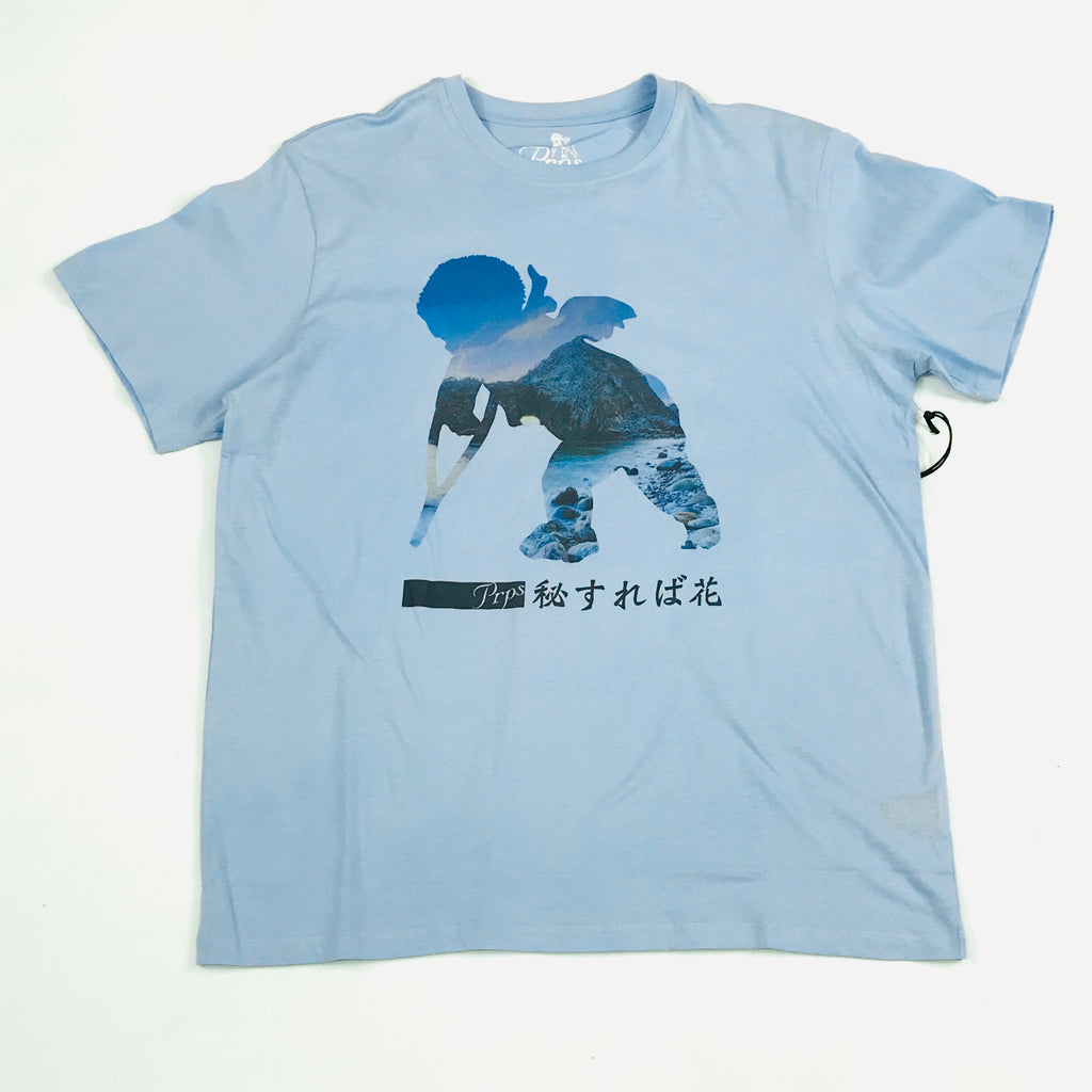 PRPS see-through cherub tee in light blue