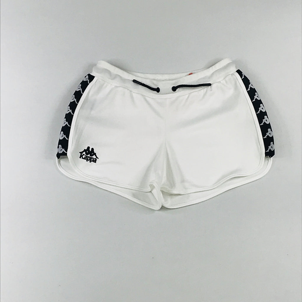 Kappa 222 Banda angui shorts in white-black