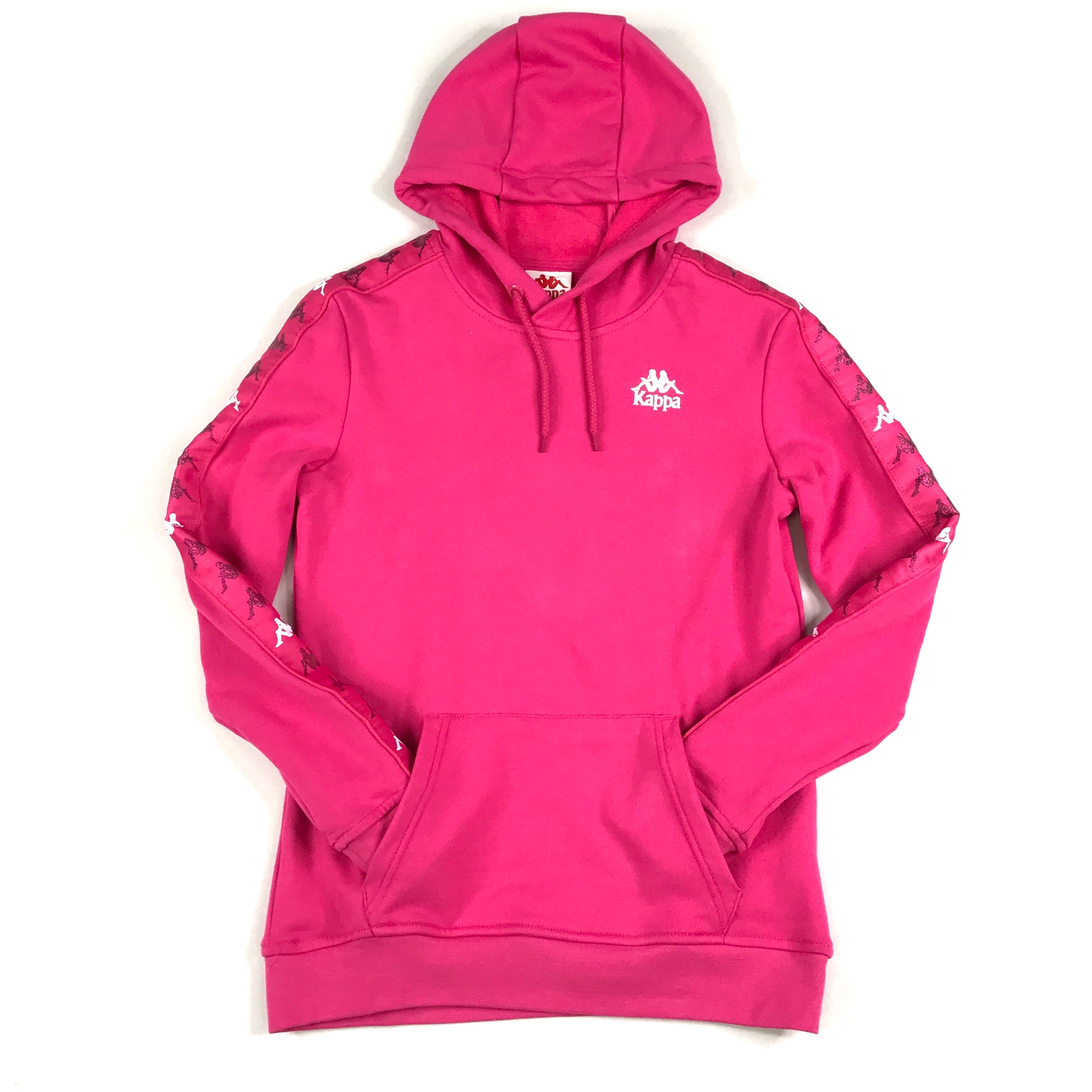 Kappa 222 Banda Budy 3 hoodie in pink raspberry-white