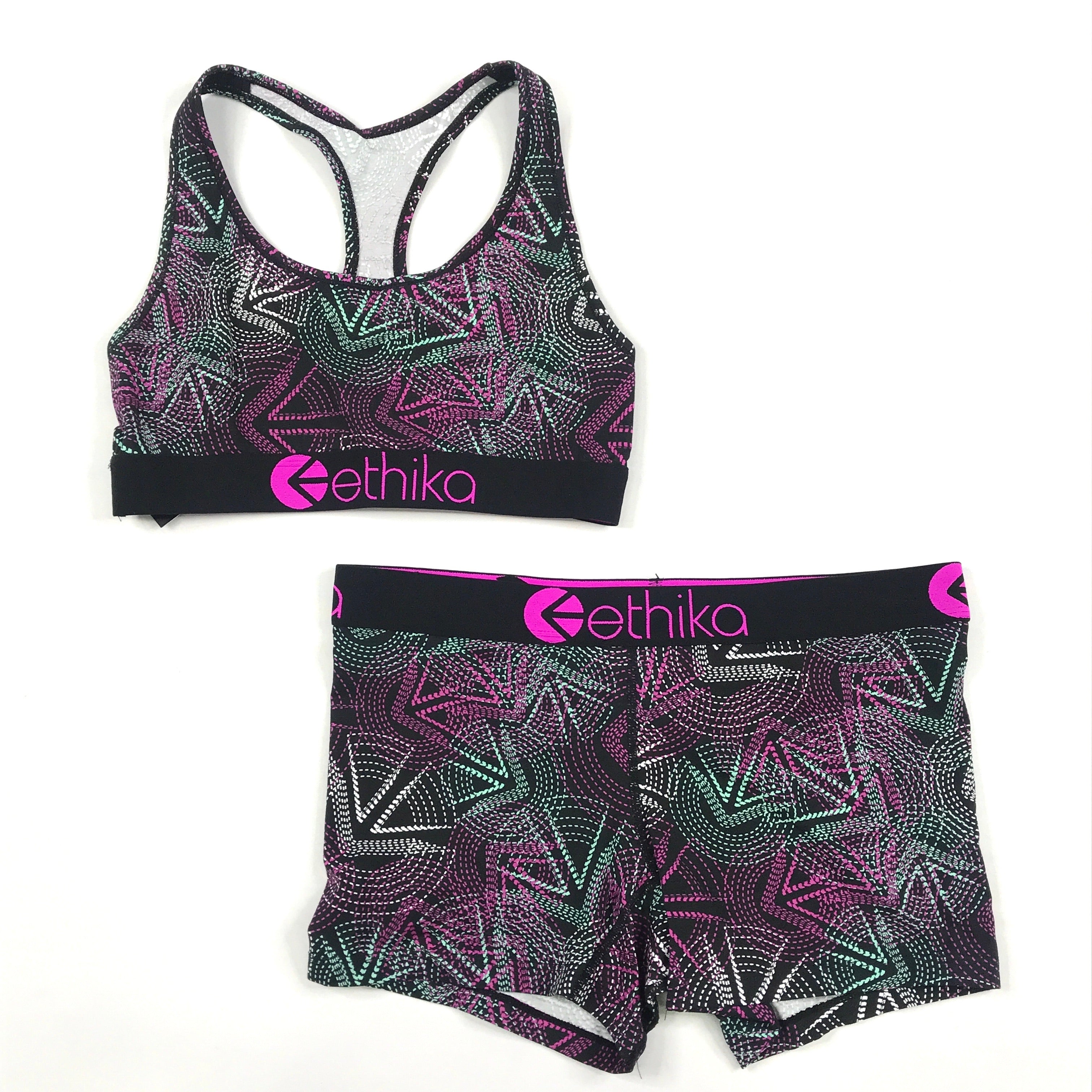 Ethika Staple boxer brief and sports bra set in Upscale (wlus1302)